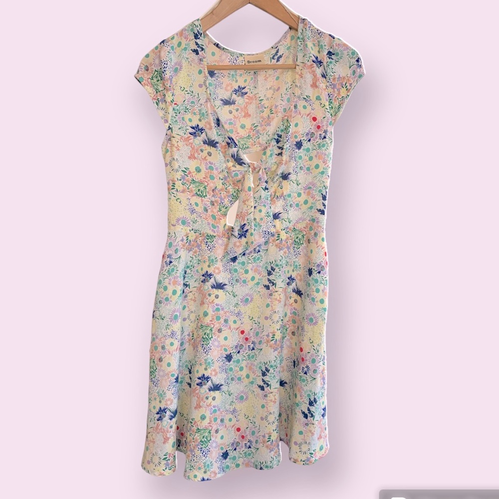 Floral Cut Out LF Mini Dress